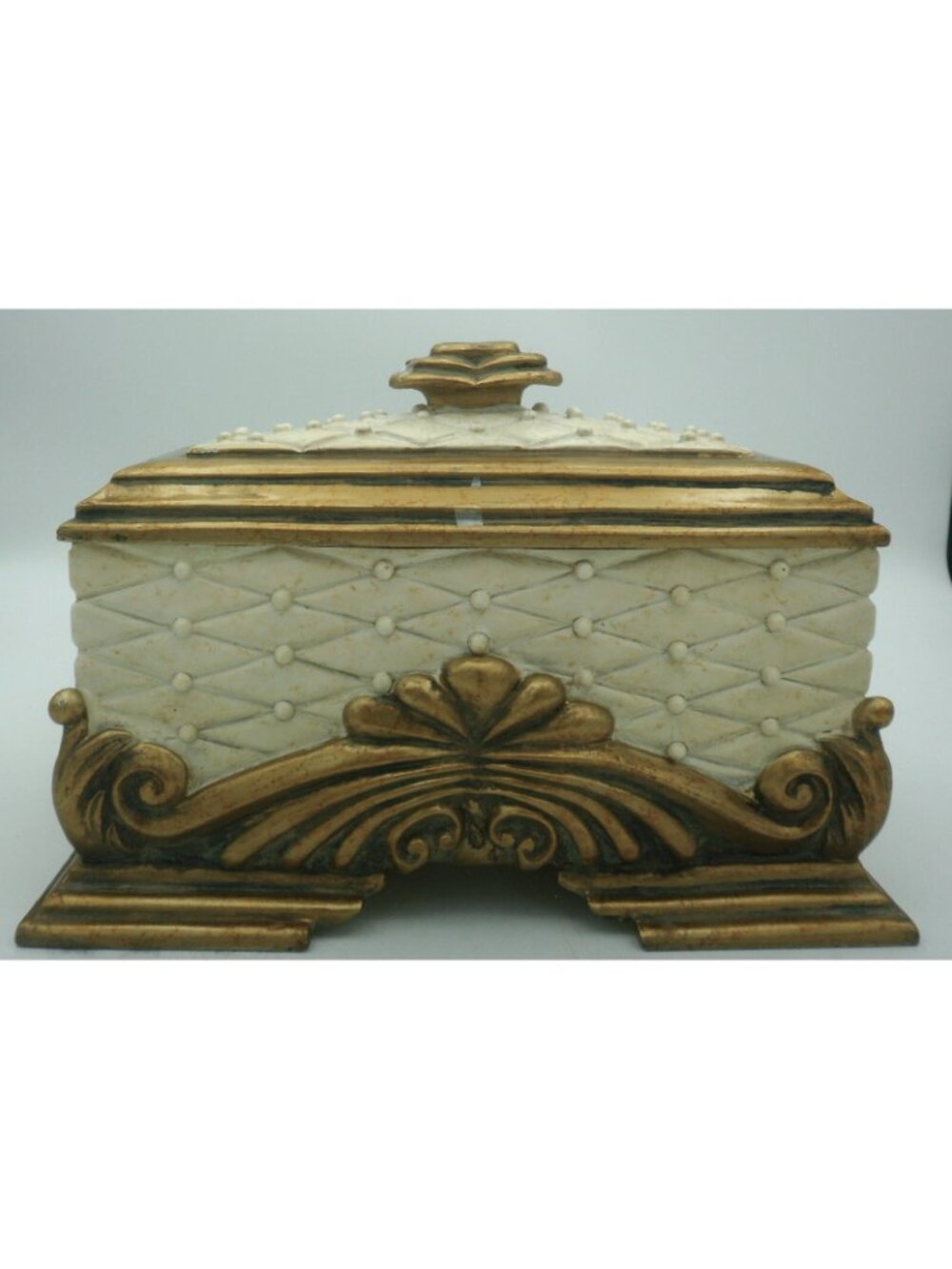 Hollywood Regency Style Weighted Ornate Jewelry Valet Dresser Box - Picture 3 of 11
